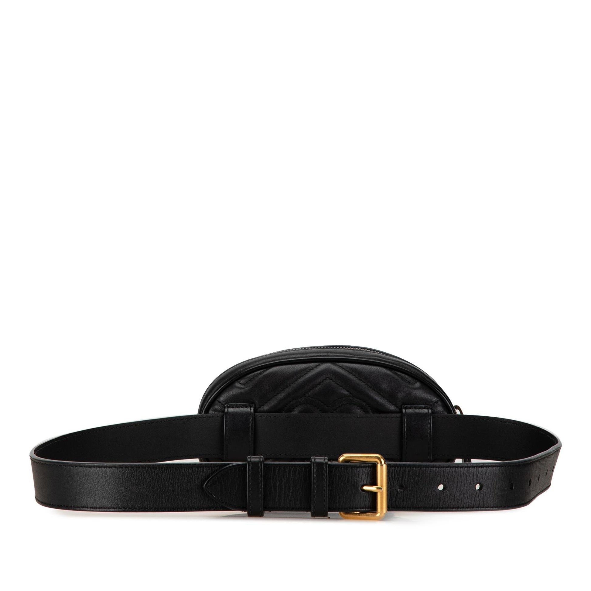 Gucci GG Marmont Leather Matelasse Belt Bag