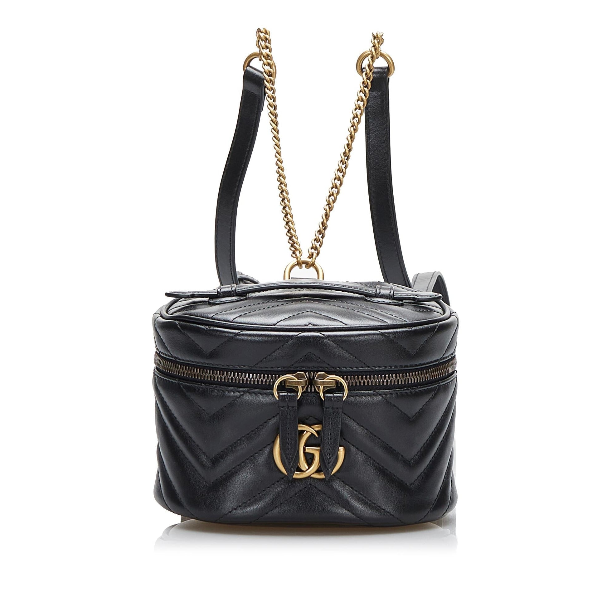 Gucci GG Marmont Round Backpack (SHG-EZMQ5g)