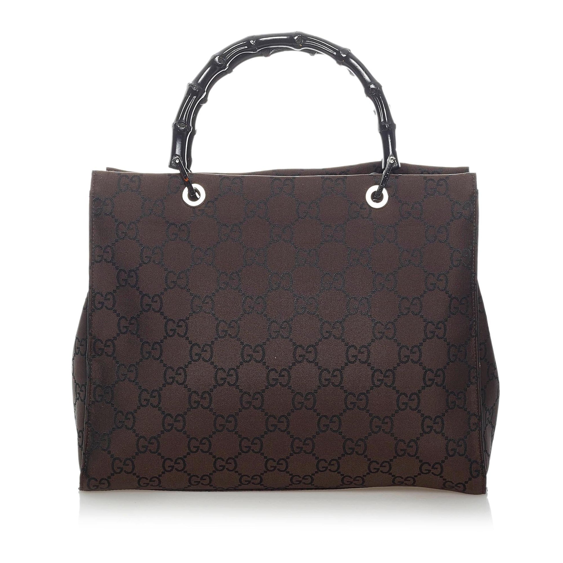 Gucci GG Nylon Bamboo Tote Bag (SHG-32804)