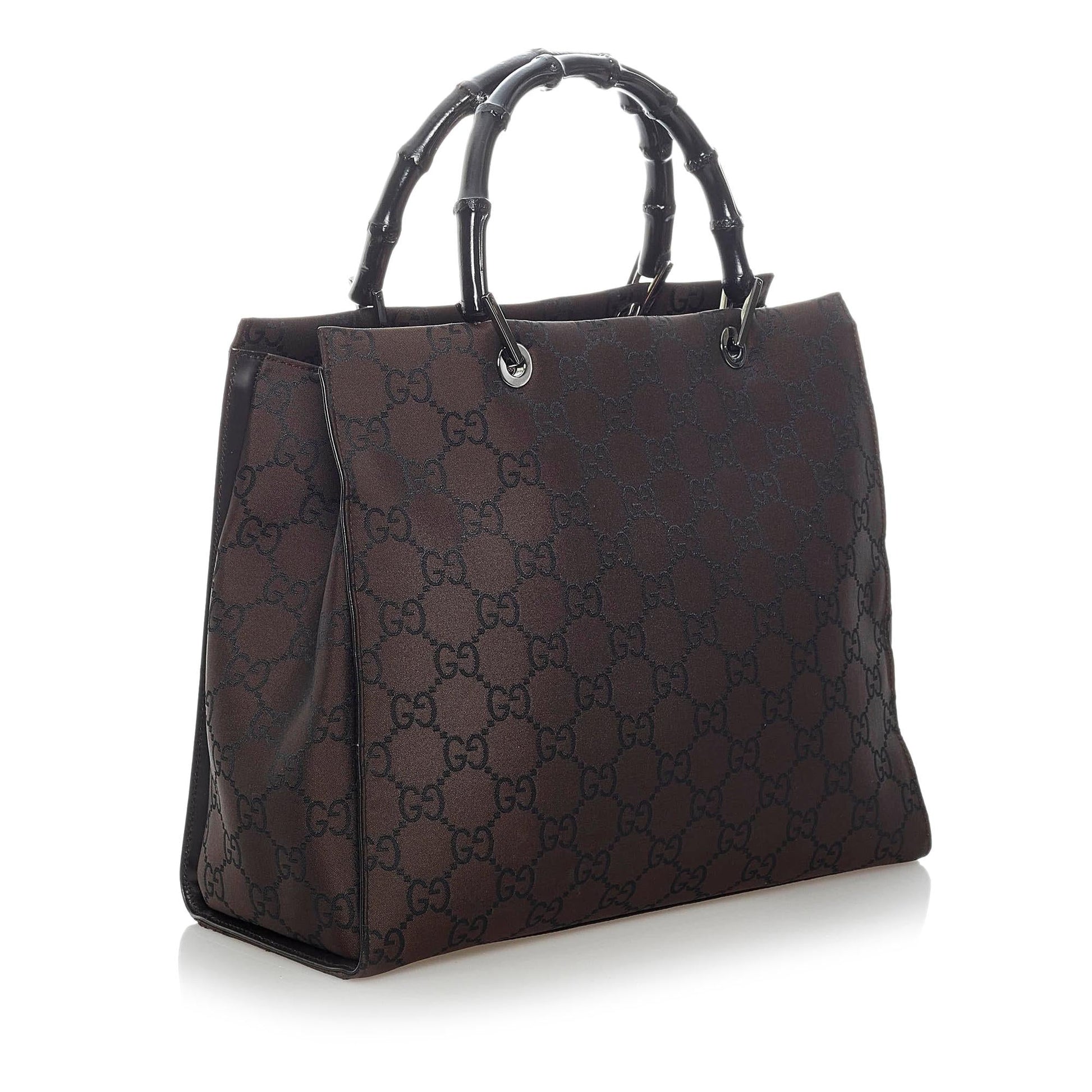 Gucci GG Nylon Bamboo Tote Bag (SHG-32804)