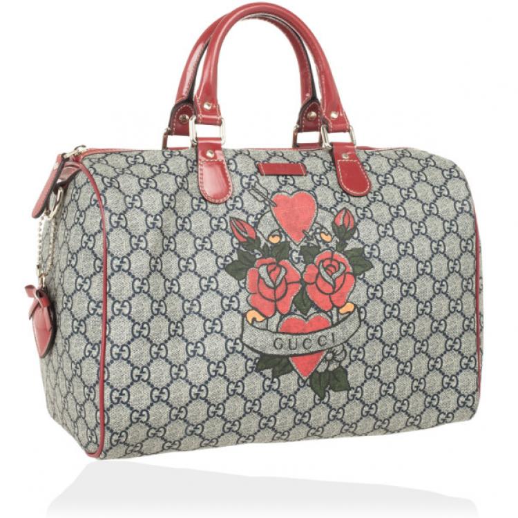 Gucci Monogram Caro Leather Canvas Handbag