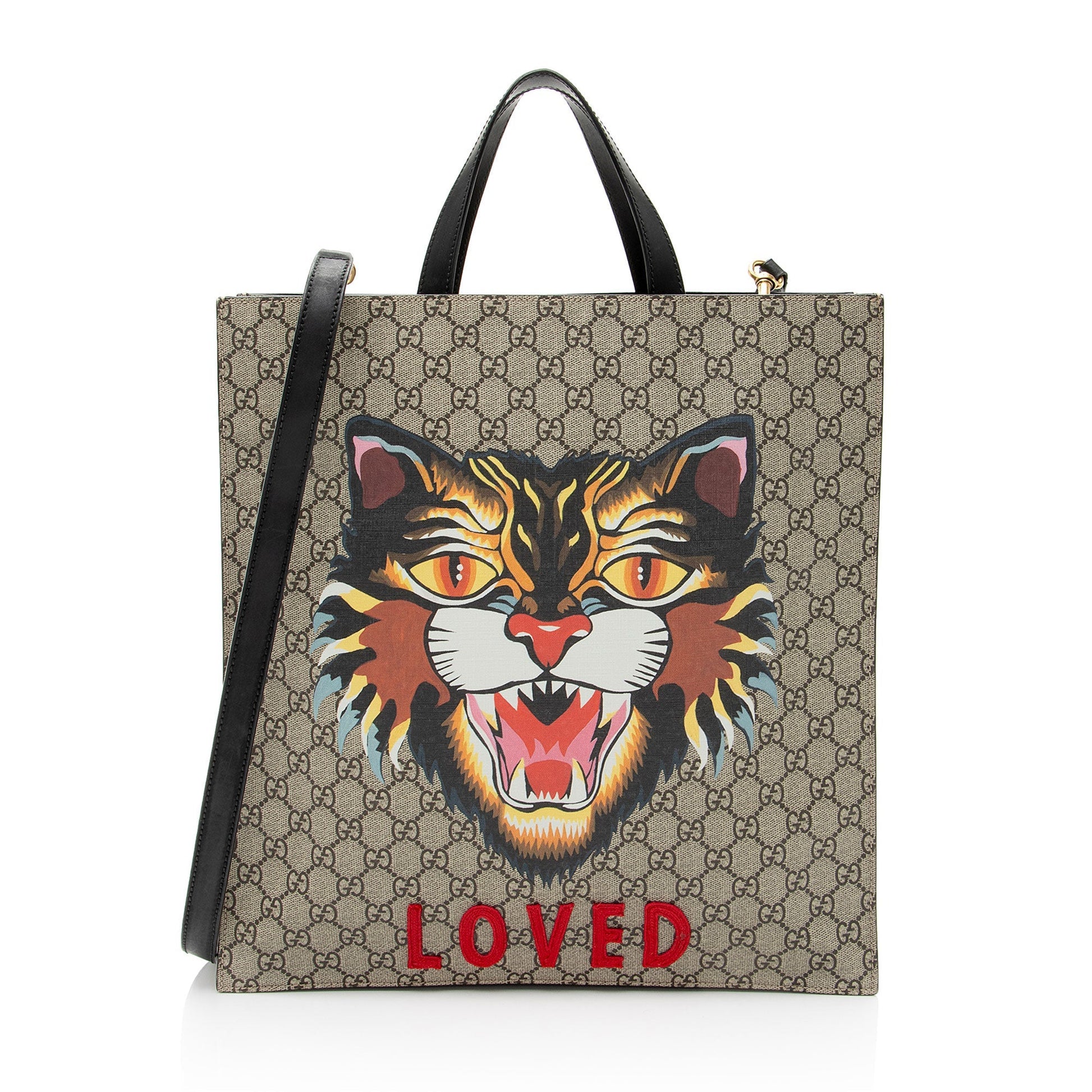 Gucci GG Supreme Angry Cat Tote