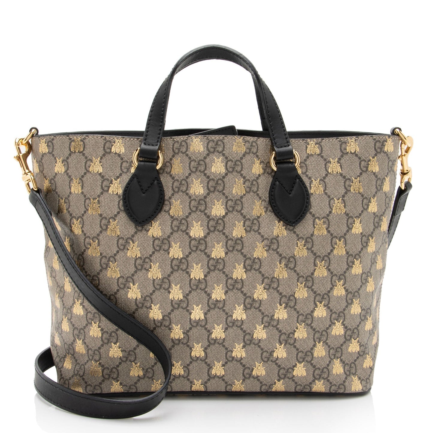 Gucci Leather Canvas Tote