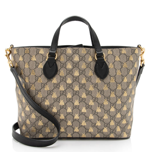 Gucci Leather Canvas Tote