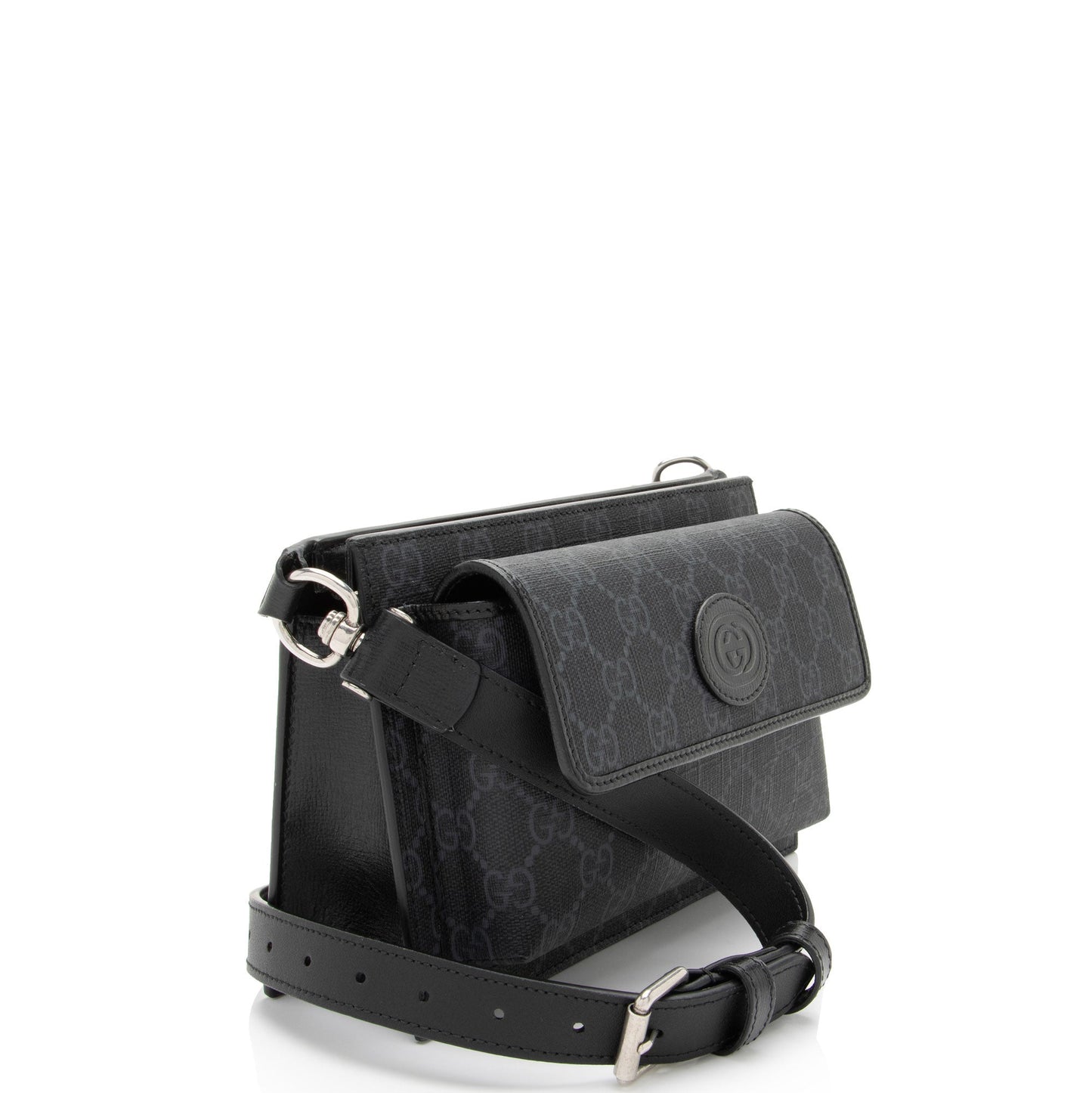 Gucci Leather Canvas Shoulder Bag