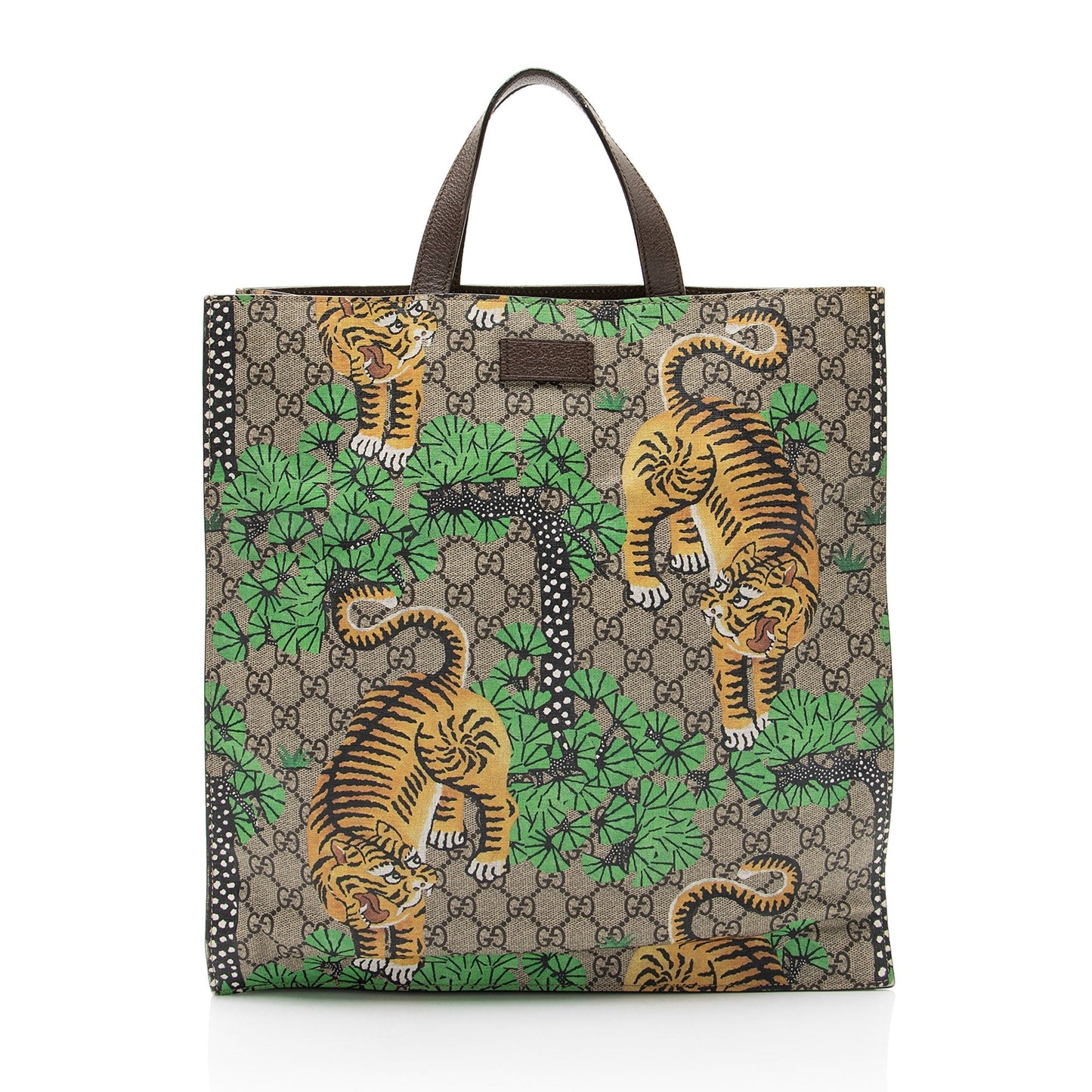 Gucci Leather Canvas Tote