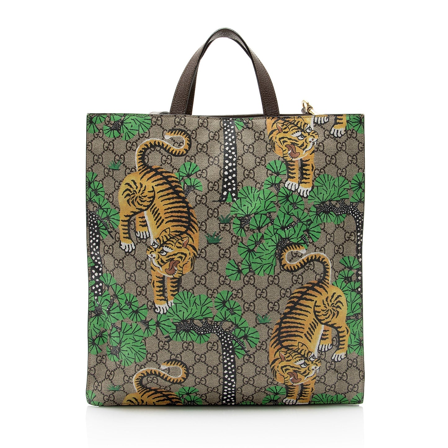 Gucci Leather Canvas Tote