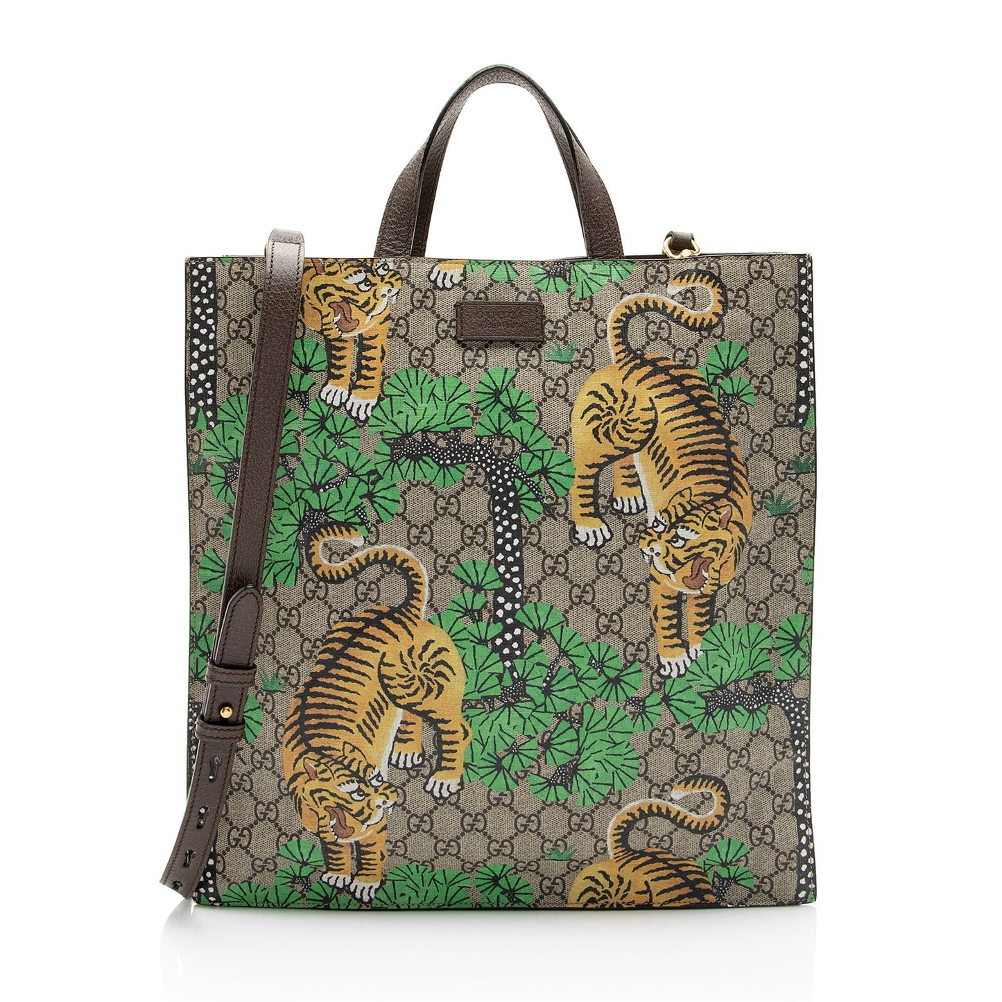 Gucci Leather Canvas Tote