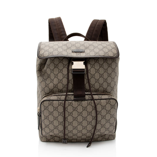Gucci Leather Canvas Shoulder Bag