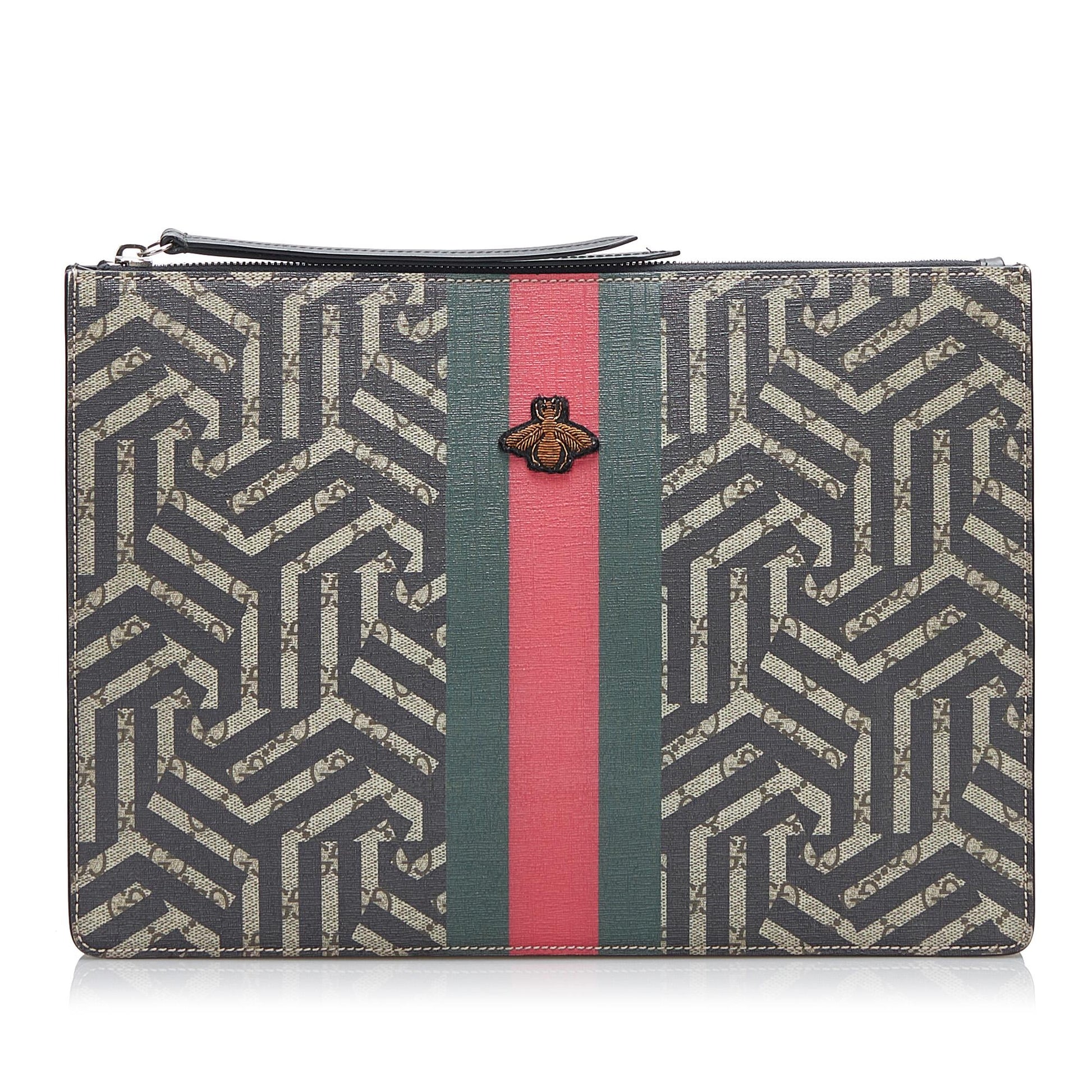 Gucci GG Supreme Caleido Web Bee Crossbody Bag (SHG-b130uG)