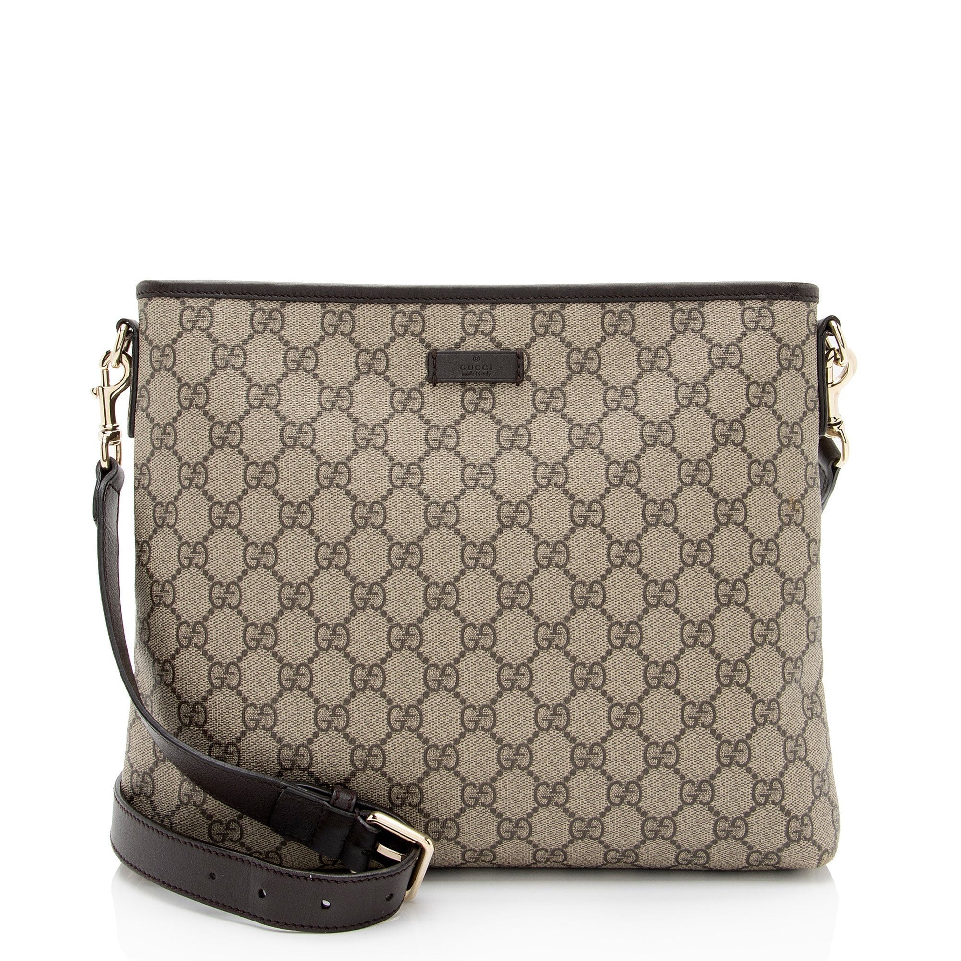 Gucci Leather Canvas Shoulder Bag