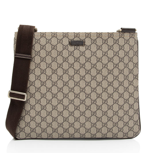 Gucci Nylon Leather Canvas Shoulder Bag