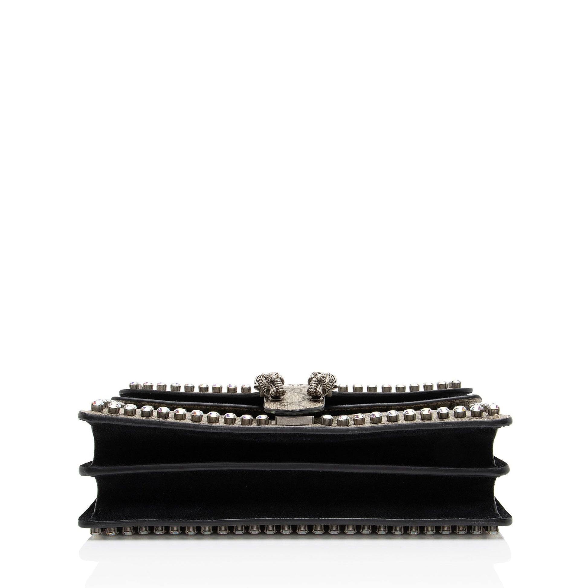 Gucci GG Supreme Crystal Studded Dionysus Medium Shoulder Bag