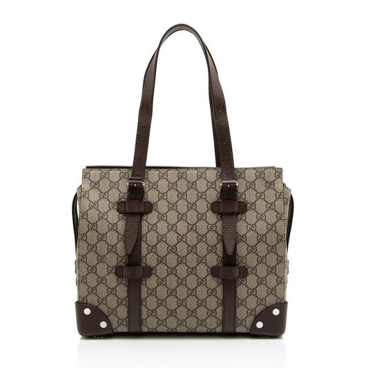 Gucci Leather Canvas Tote