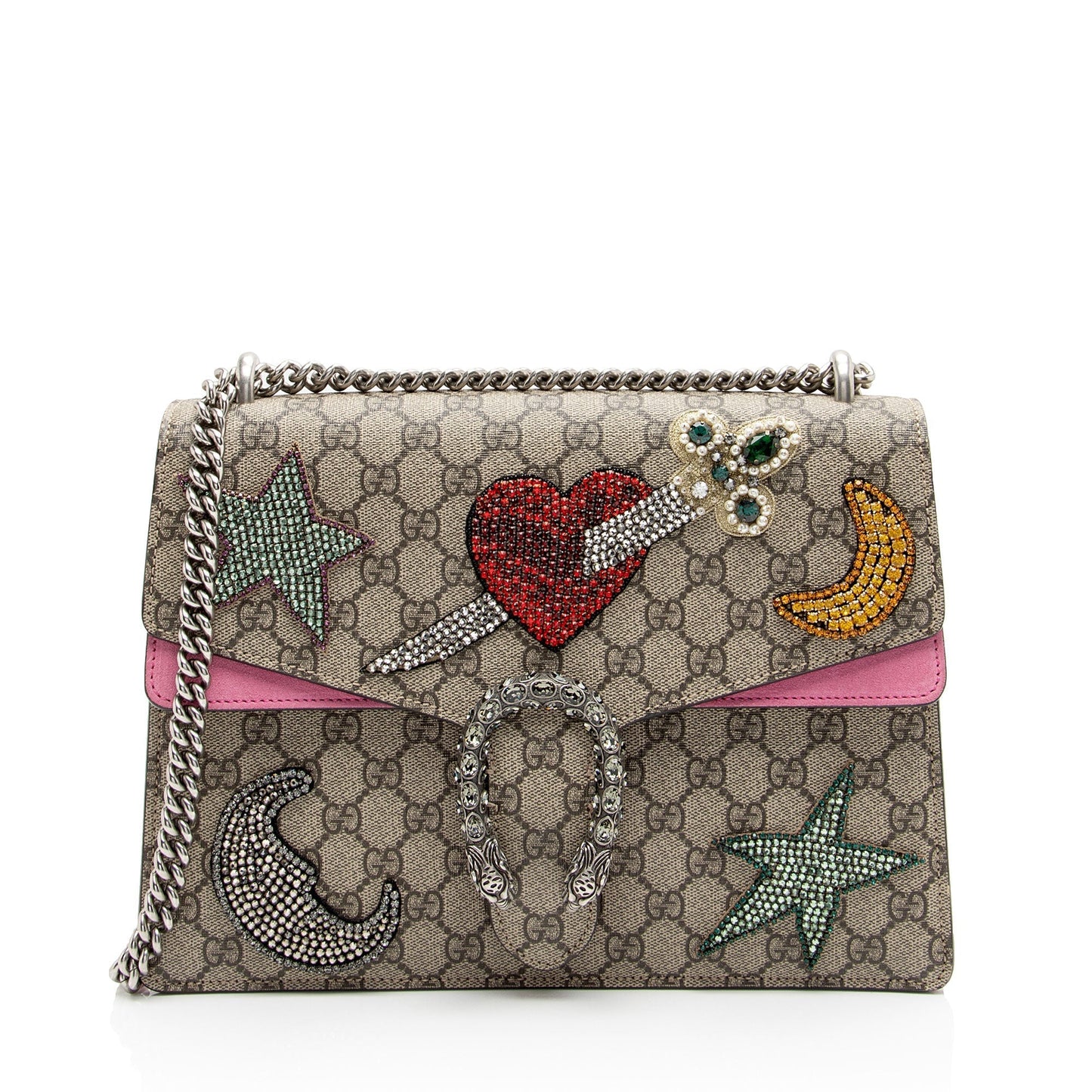 Gucci Leather Canvas Shoulder Bag