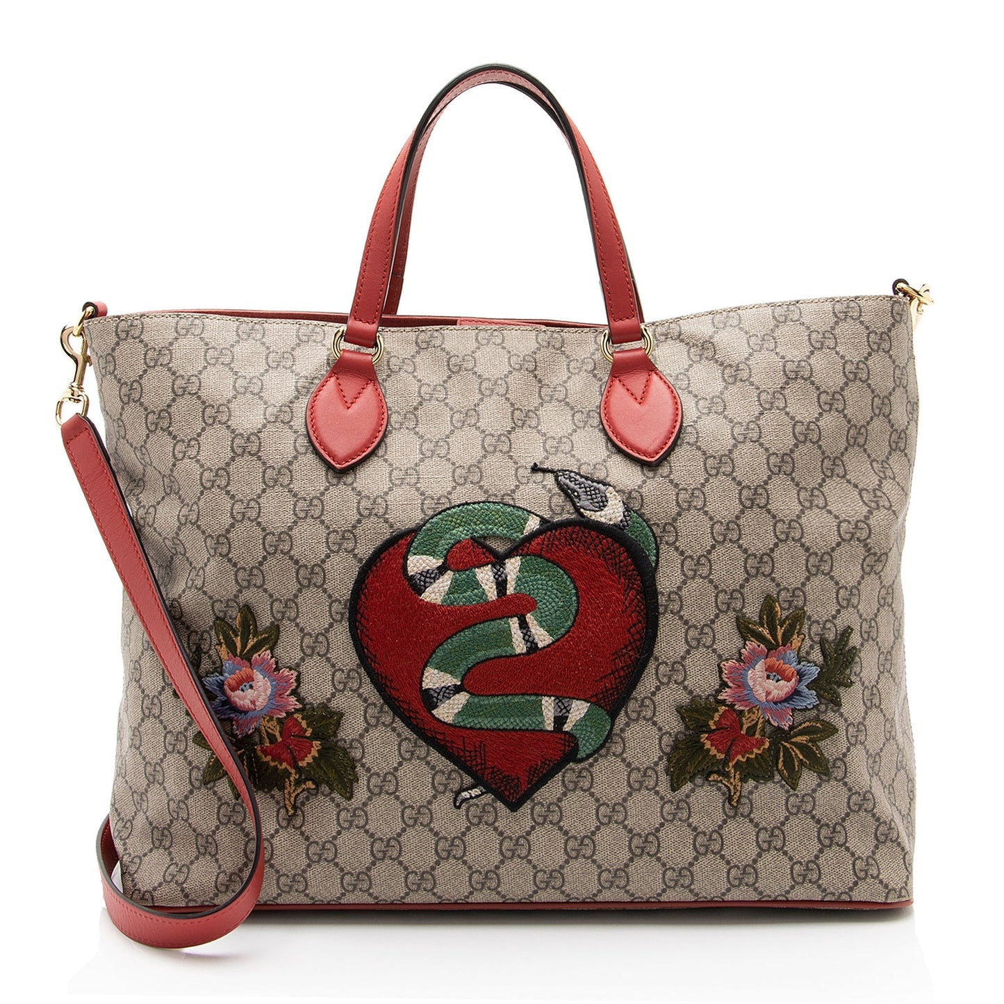 Gucci Leather Canvas Tote
