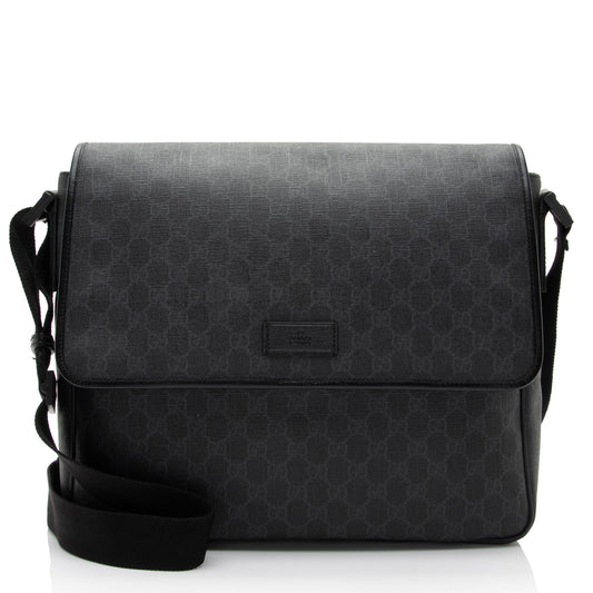 Gucci Nylon Leather Canvas Shoulder Bag