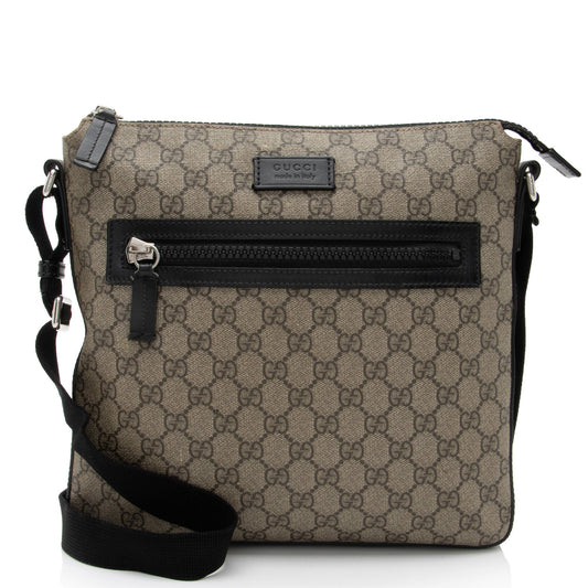 Gucci Nylon Leather Canvas Shoulder Bag