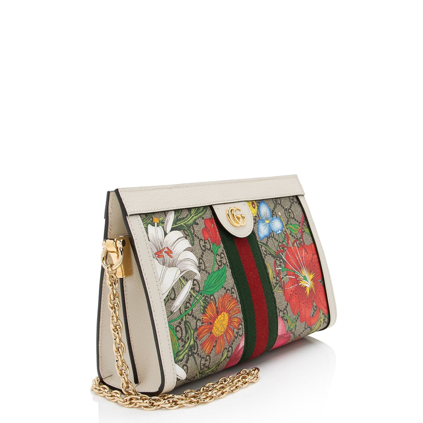 Gucci Nylon Leather Canvas Shoulder Bag