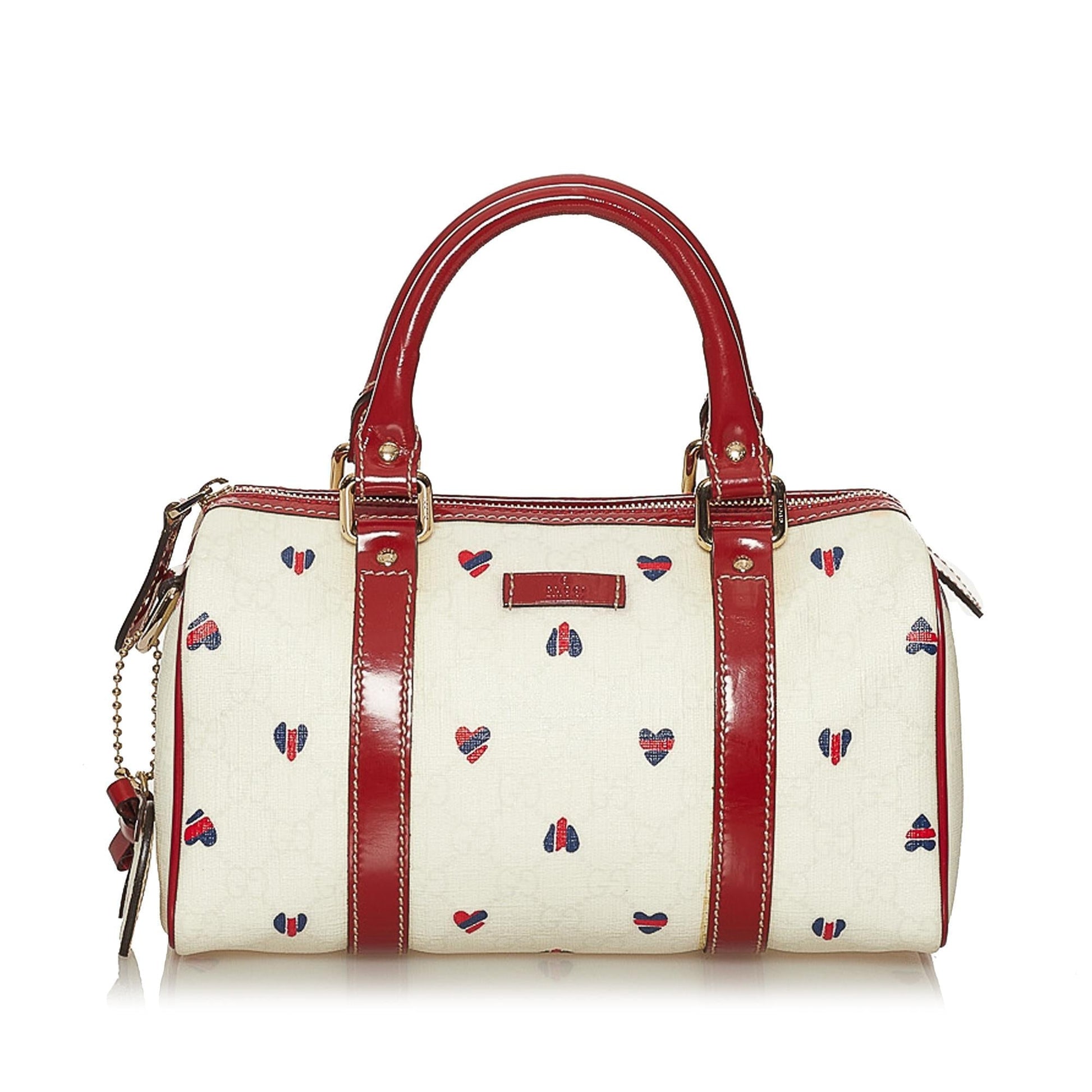 Gucci GG Supreme Leather Canvas Boston Bag