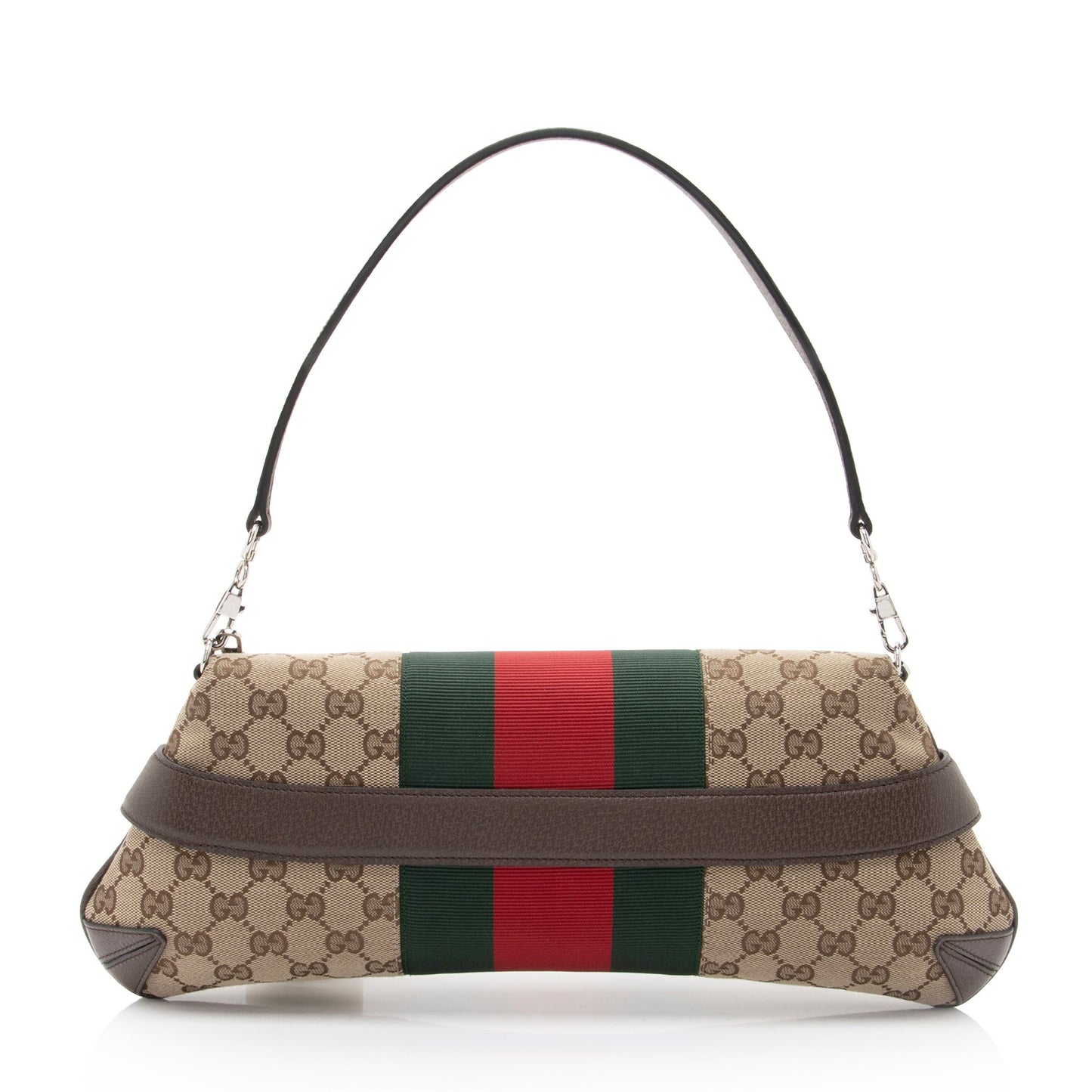 Gucci GG Supreme Horsebit Web Chain Shoulder Bag