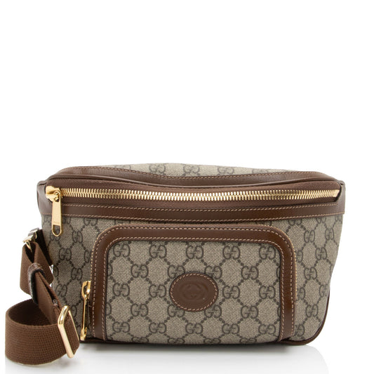 Gucci Nylon Leather Canvas Shoulder Bag