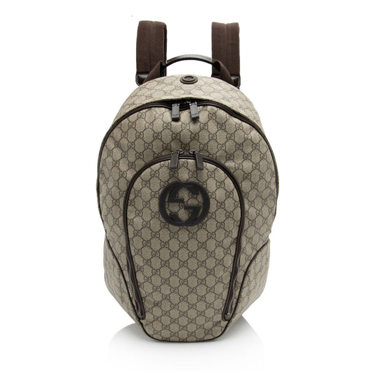 Gucci Nylon Leather Canvas Shoulder Bag
