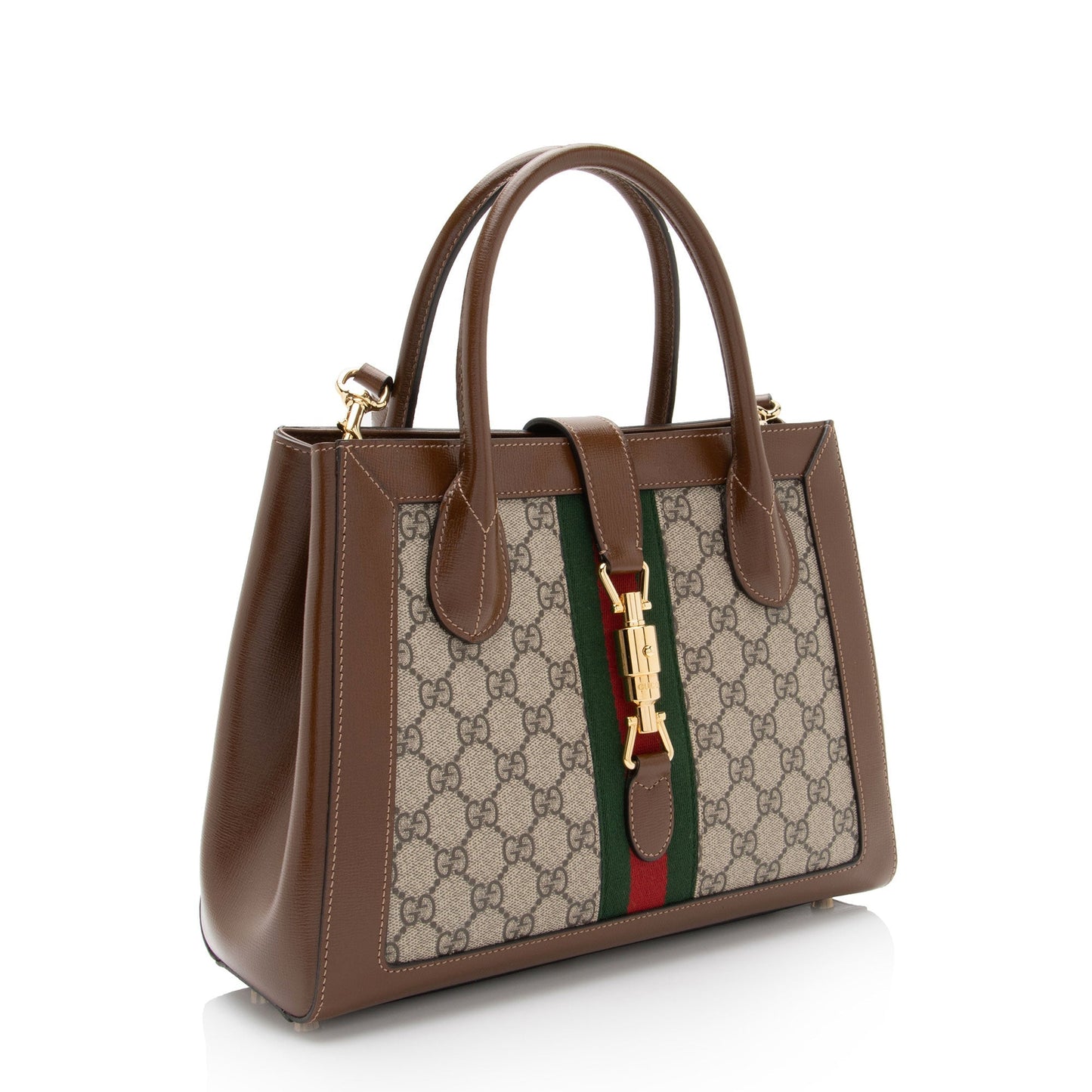Gucci Nylon Leather Canvas Tote