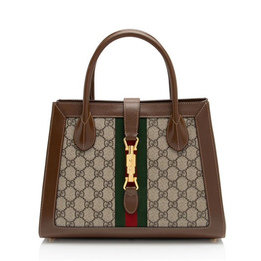 Gucci Nylon Leather Canvas Tote