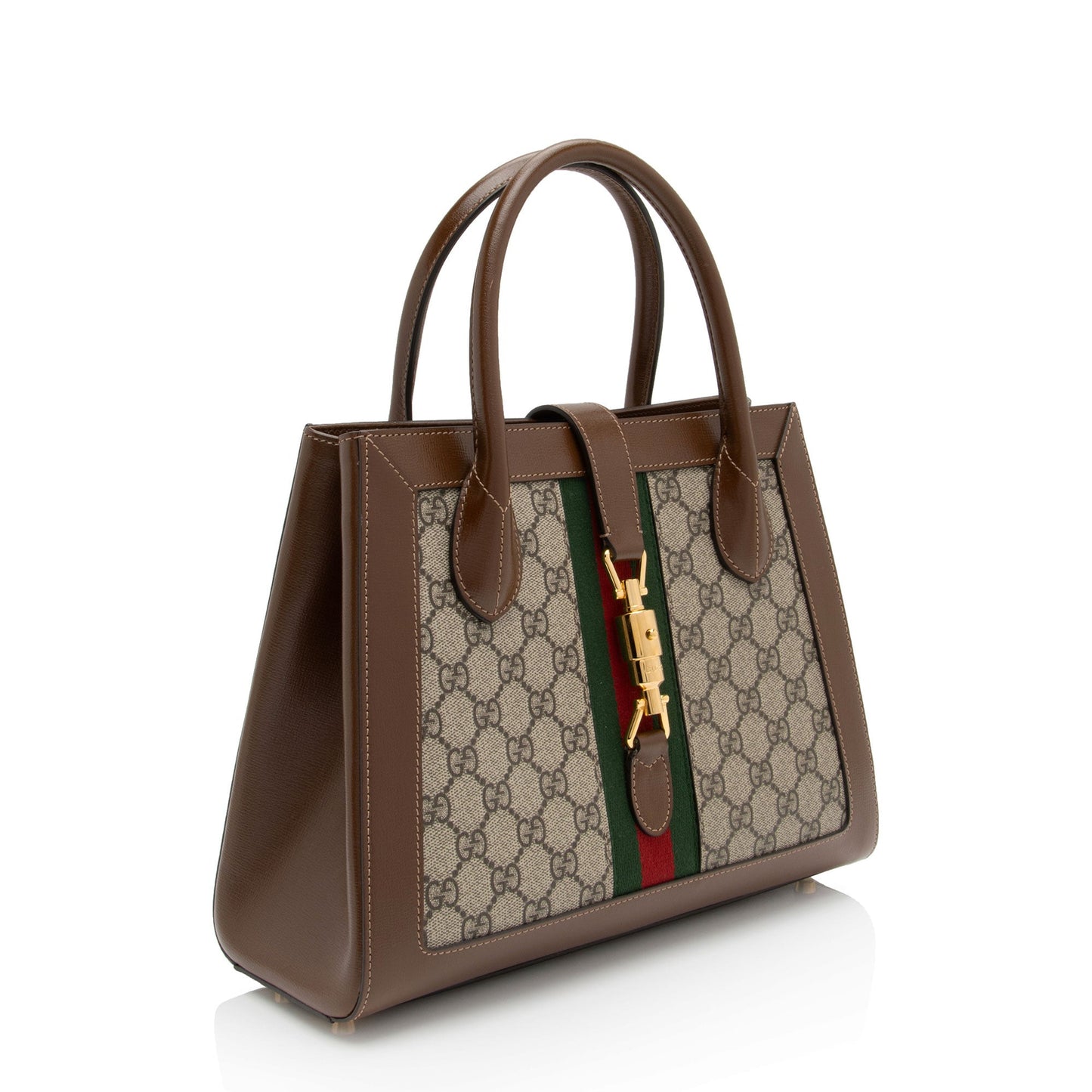 Gucci Nylon Leather Canvas Tote