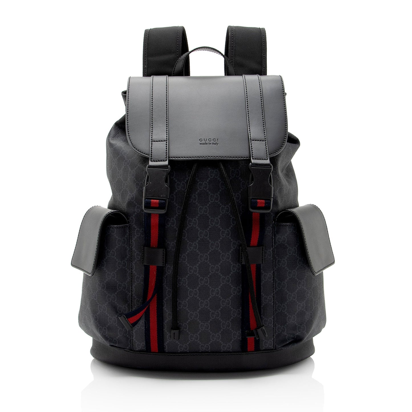 Gucci Nylon Leather Canvas Shoulder Bag
