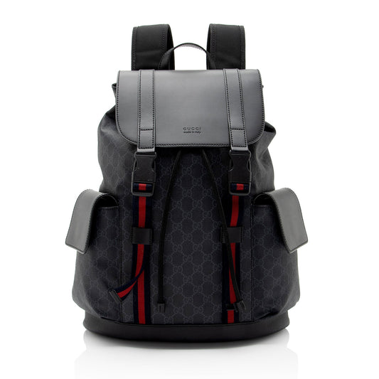 Gucci Nylon Leather Canvas Shoulder Bag