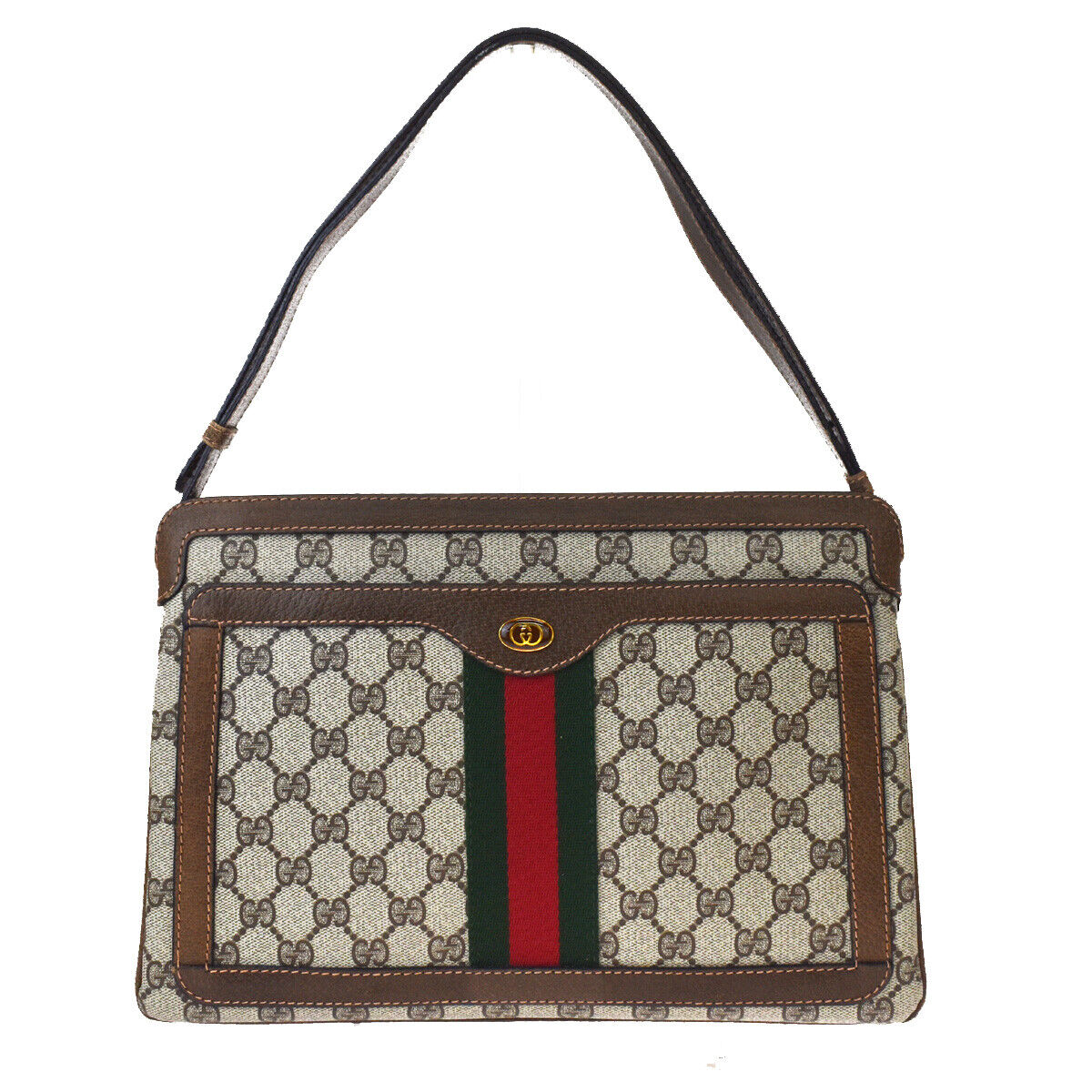 Gucci Monogram Caro Leather Canvas Crossbody