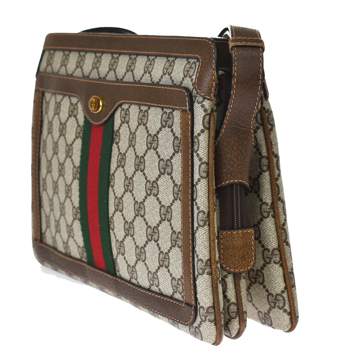 Gucci Monogram Caro Leather Canvas Crossbody