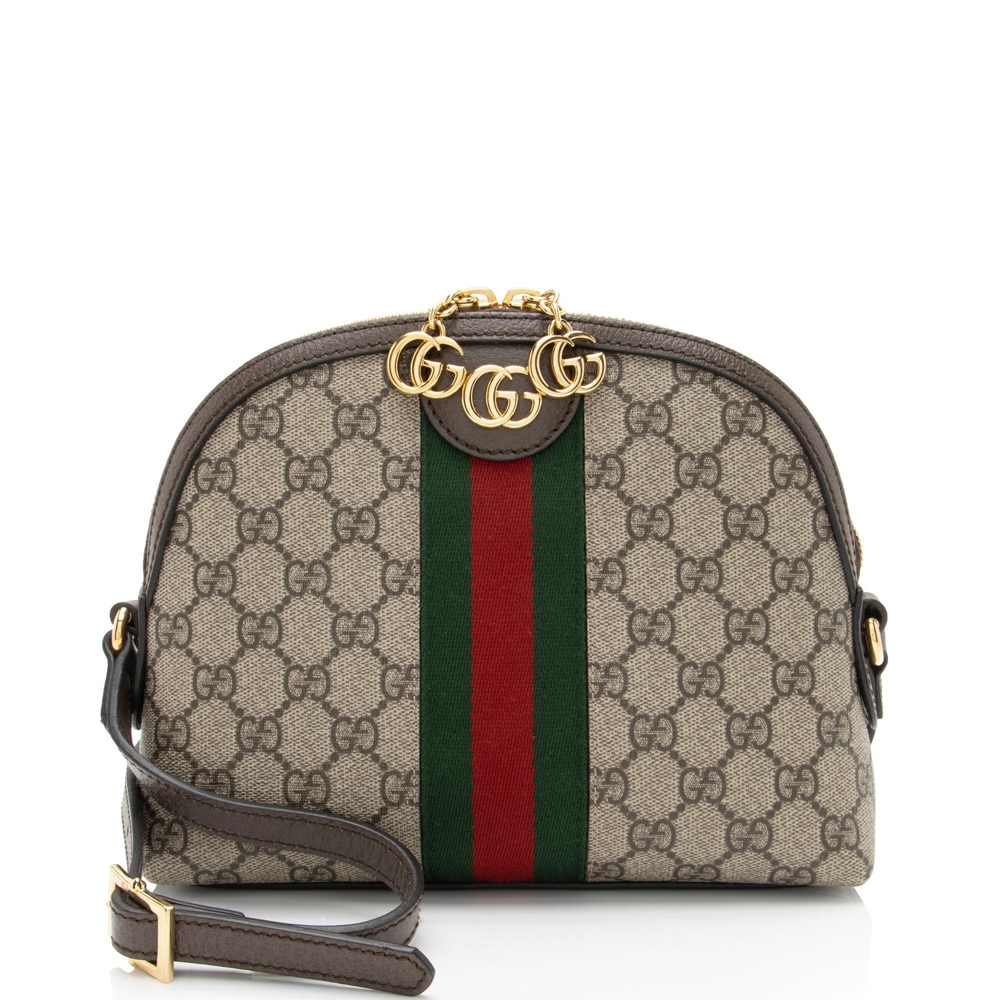 Gucci Nylon Leather Canvas Shoulder Bag