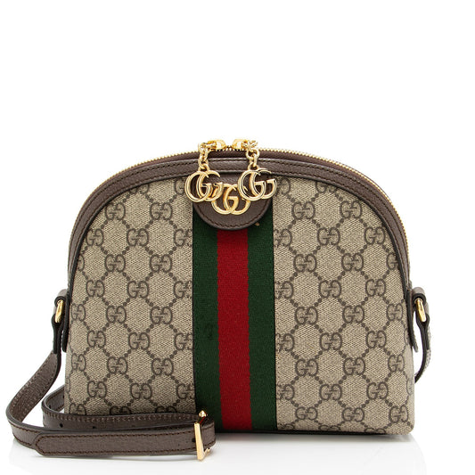 Gucci Nylon Leather Canvas Shoulder Bag