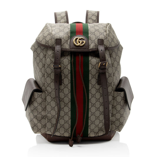 Gucci Nylon Leather Canvas Shoulder Bag