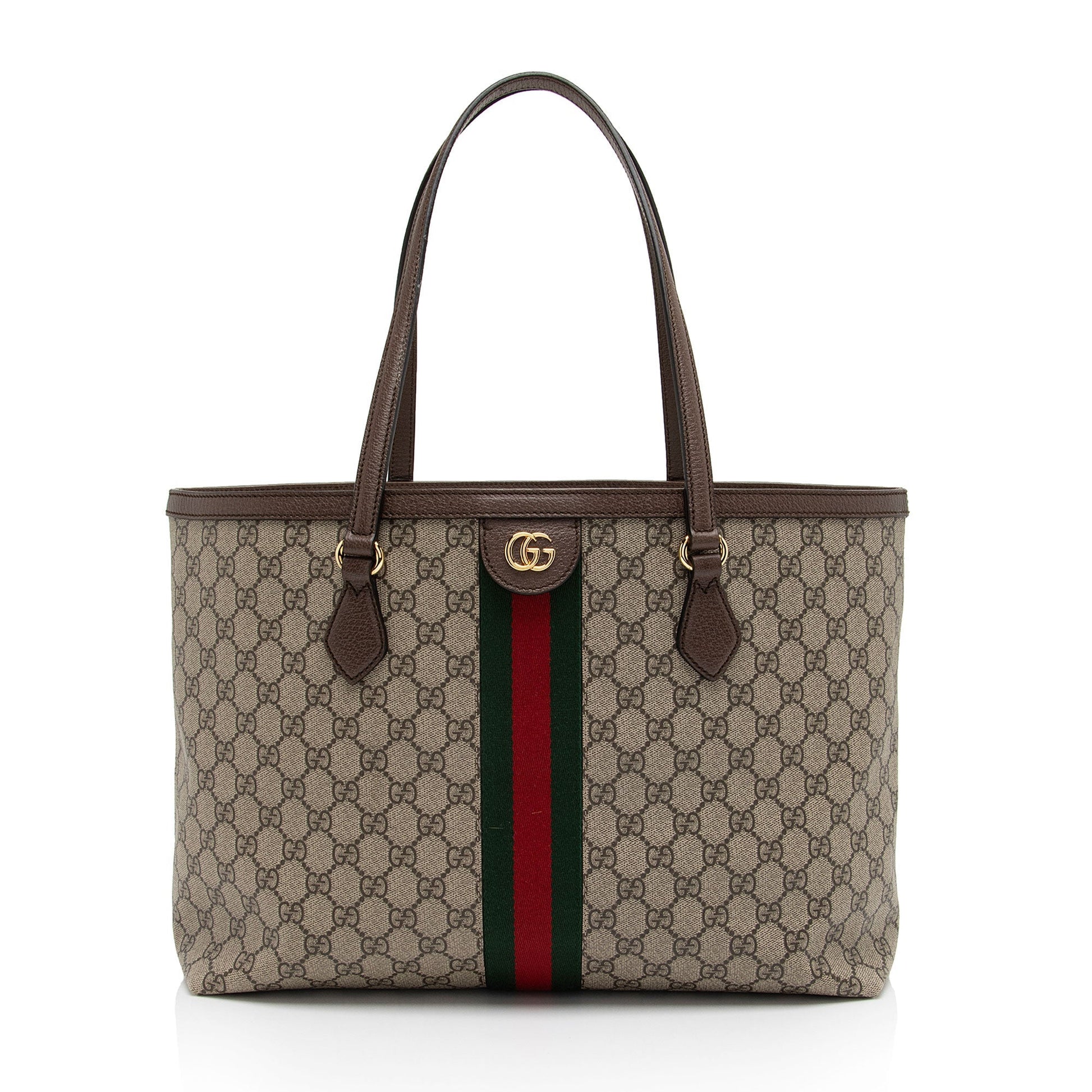 Gucci Nylon Leather Canvas Tote
