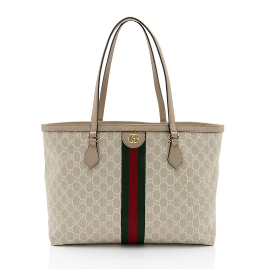 Gucci Nylon Leather Canvas Tote