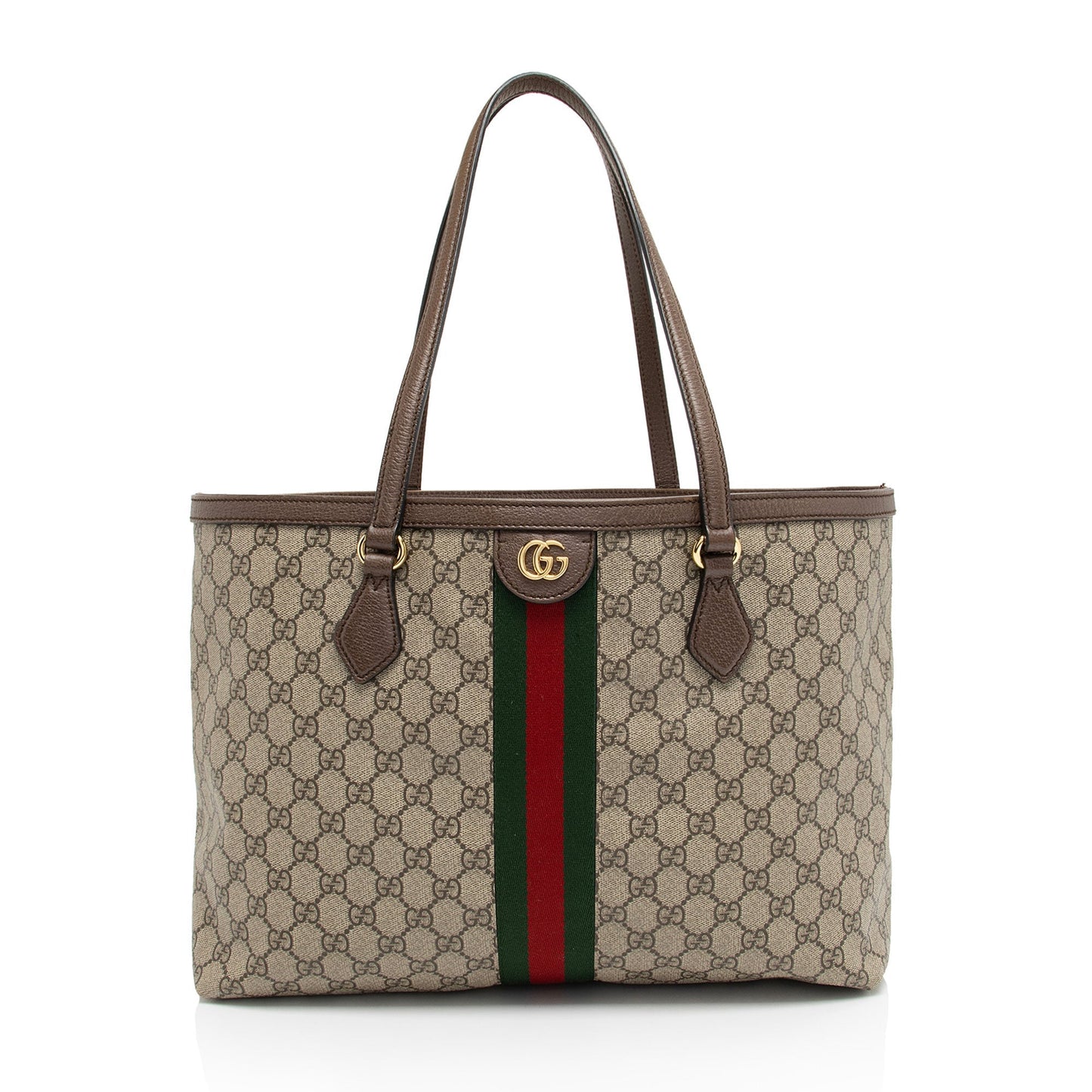 Gucci Nylon Leather Canvas Tote
