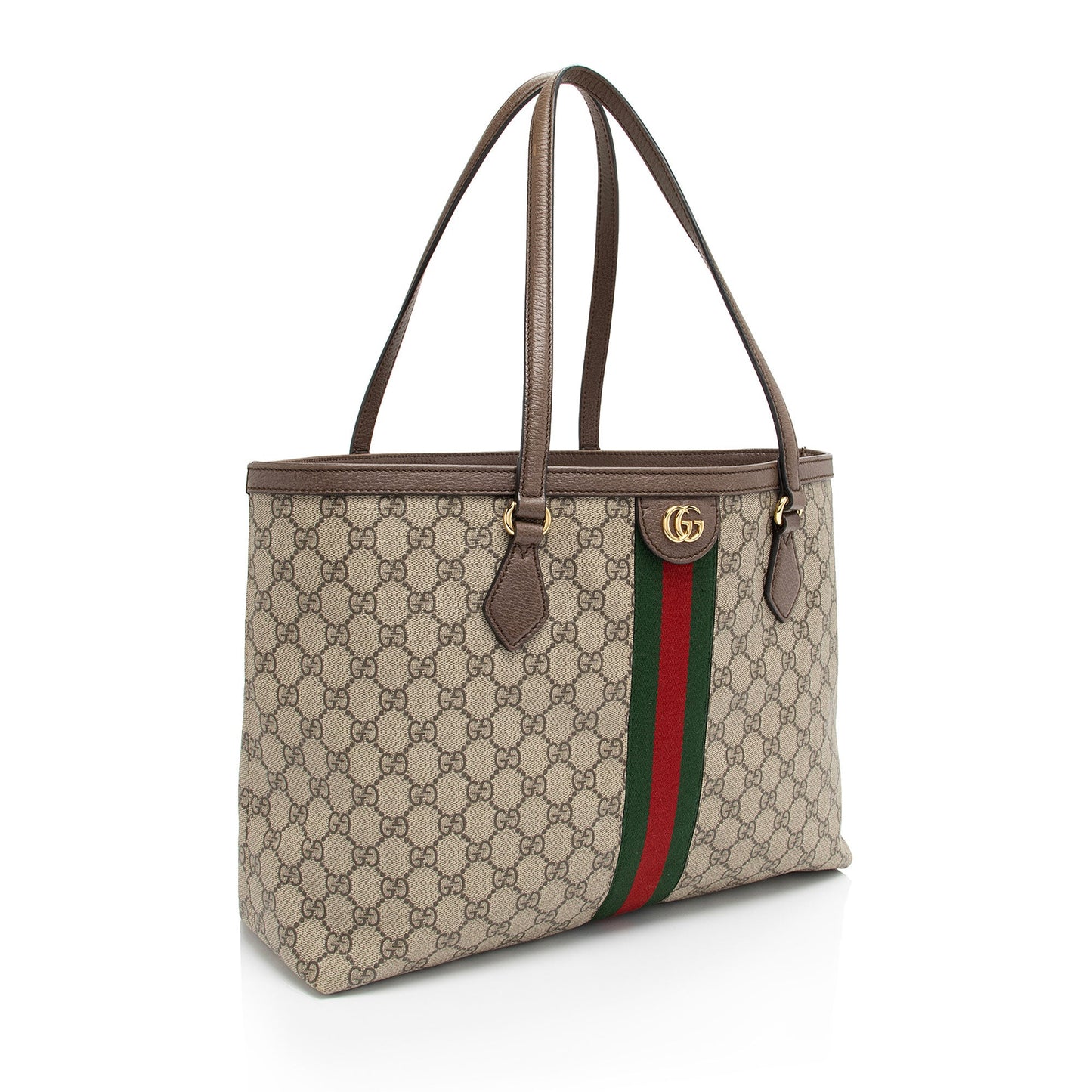 Gucci Nylon Leather Canvas Tote