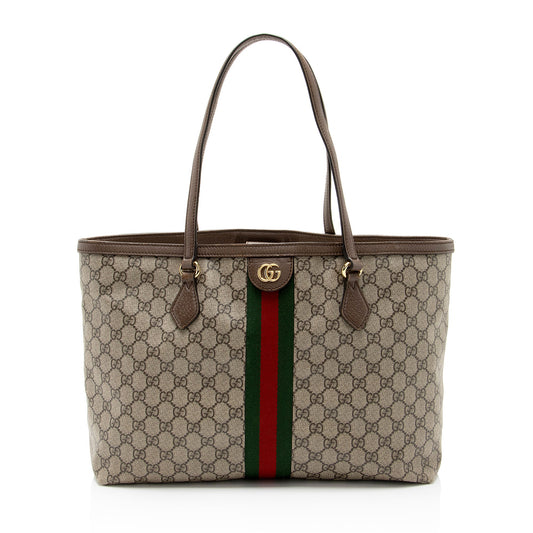 Gucci Nylon Leather Canvas Tote