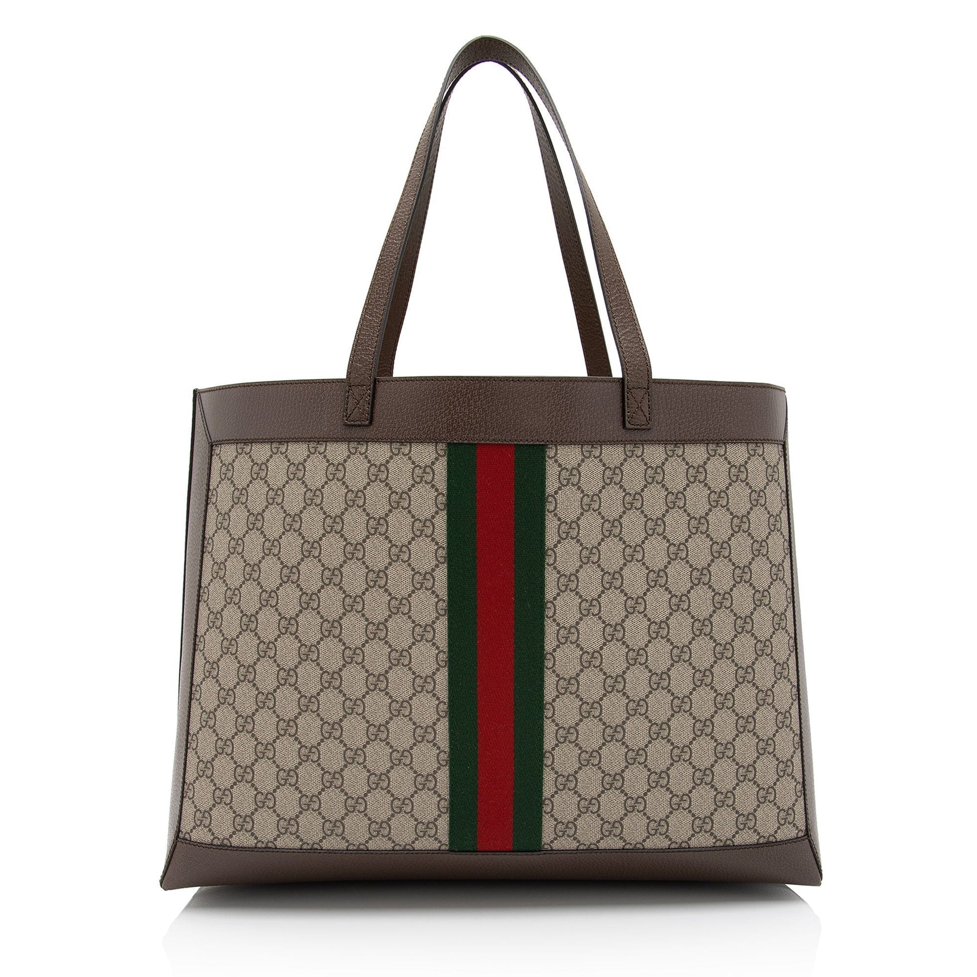 Gucci Nylon Leather Canvas Tote