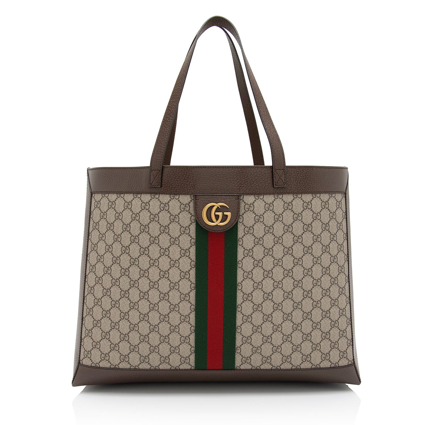 Gucci Nylon Leather Canvas Tote