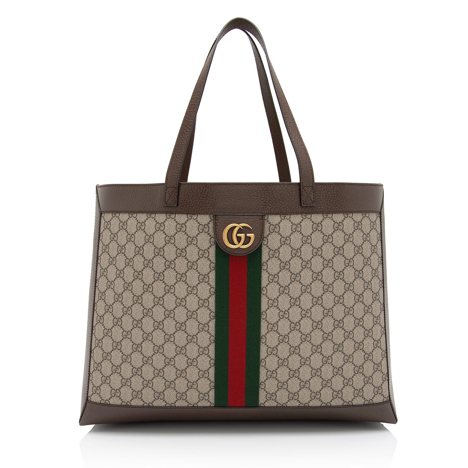 Gucci Nylon Leather Canvas Tote