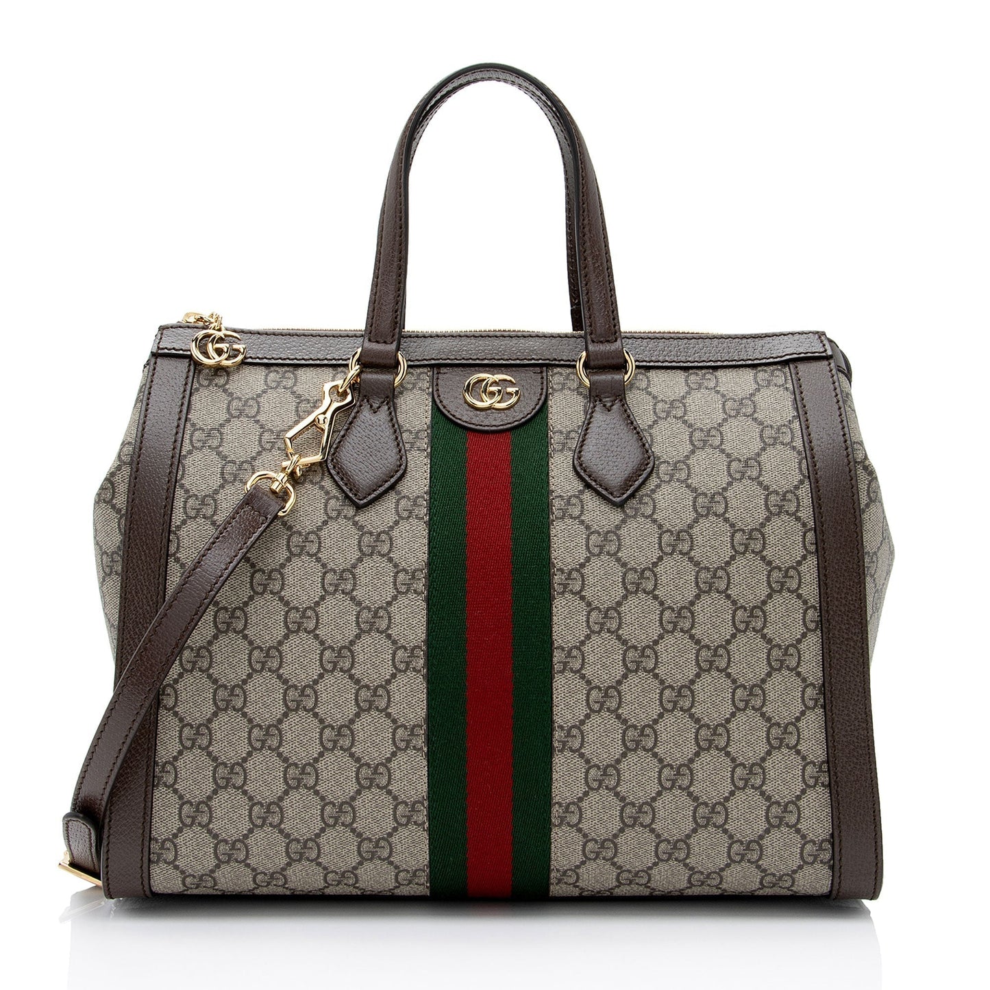 Gucci Nylon Leather Canvas Tote
