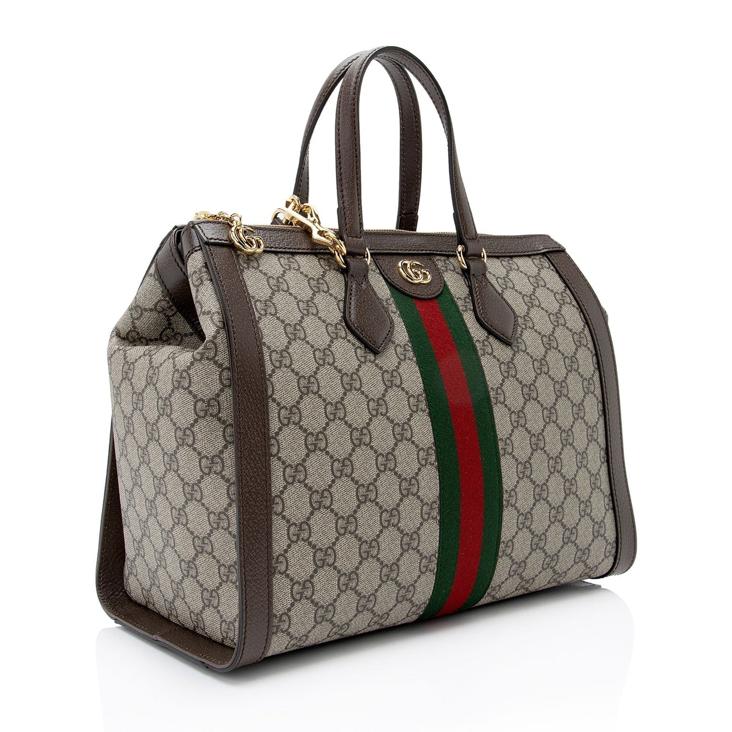 Gucci Nylon Leather Canvas Tote
