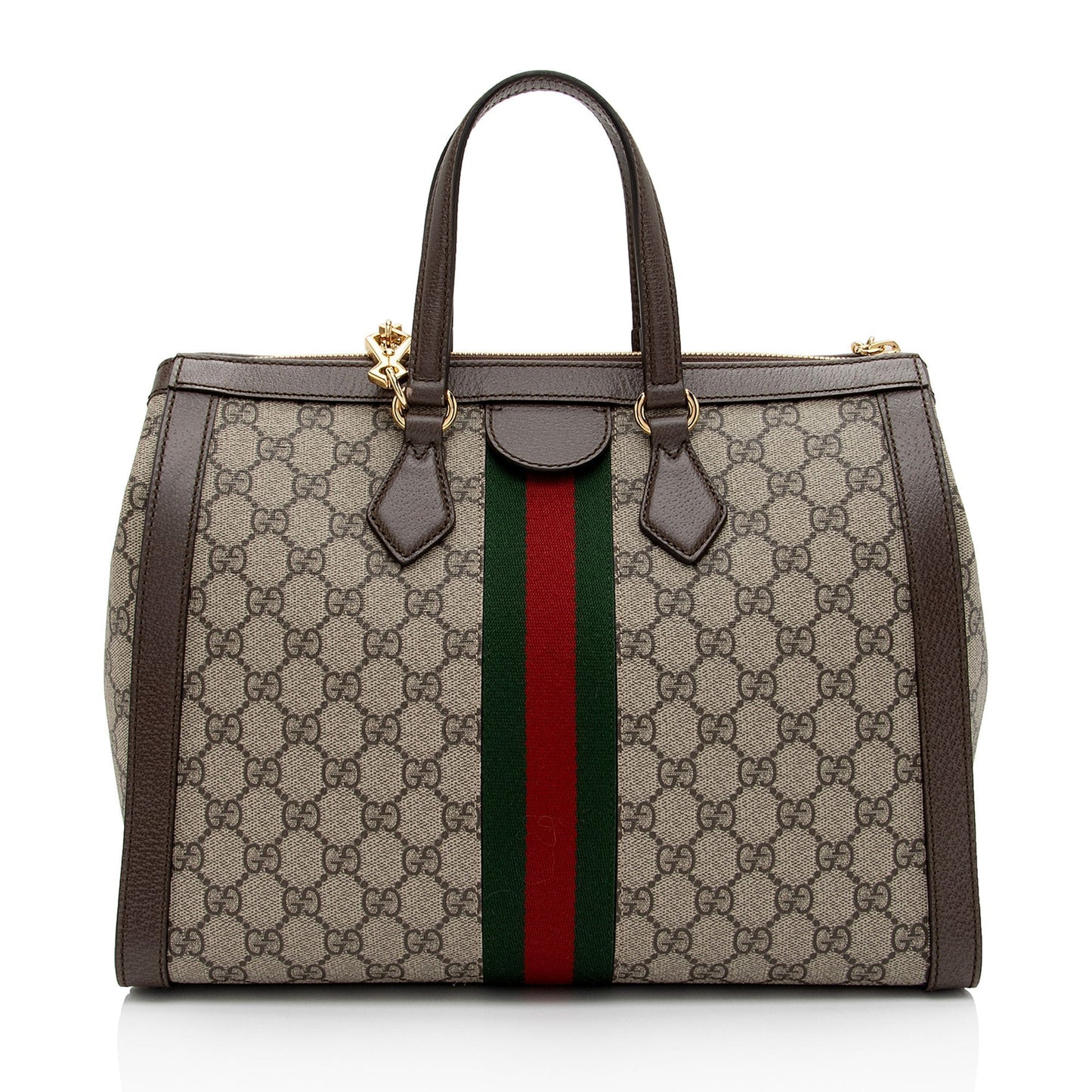 Gucci Nylon Leather Canvas Tote