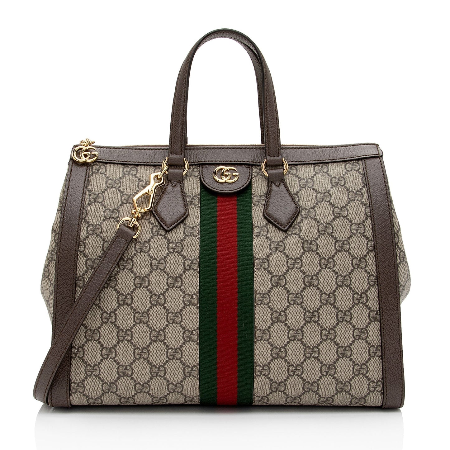 Gucci Nylon Leather Canvas Tote
