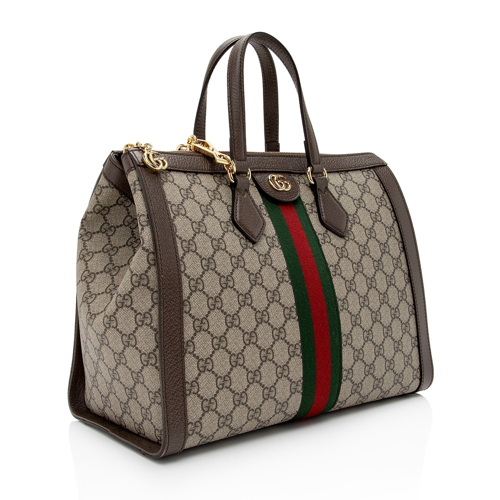 Gucci Nylon Leather Canvas Tote